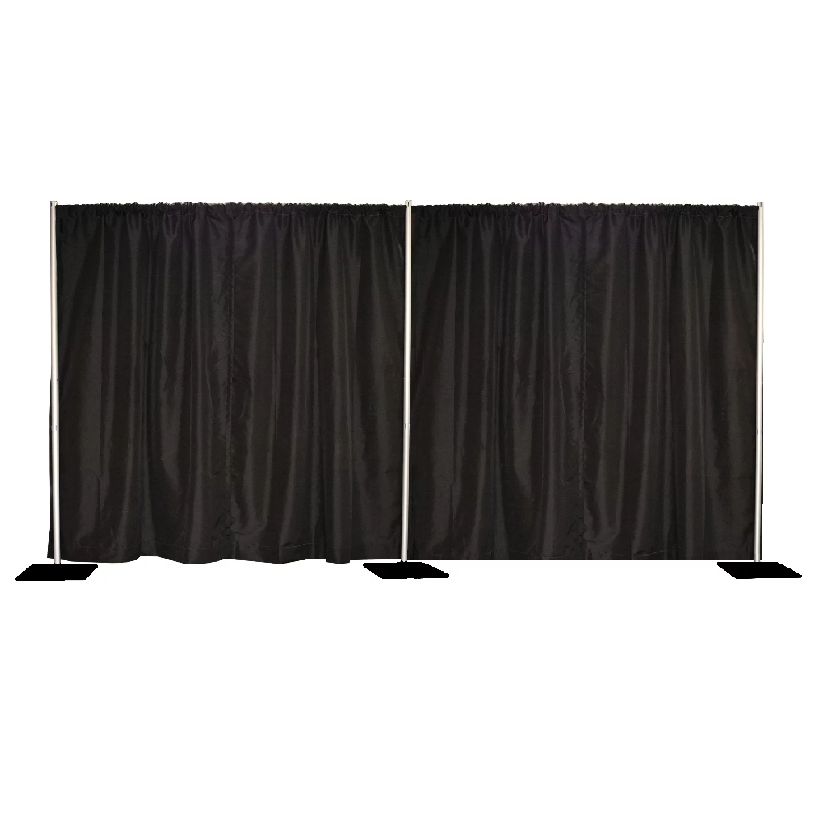 VIP Crowd Control 8'x20' Pipe and Drape Backdrop Kit with Premier Drape Fabric (8'x20' Black) ***Upgraded Version***