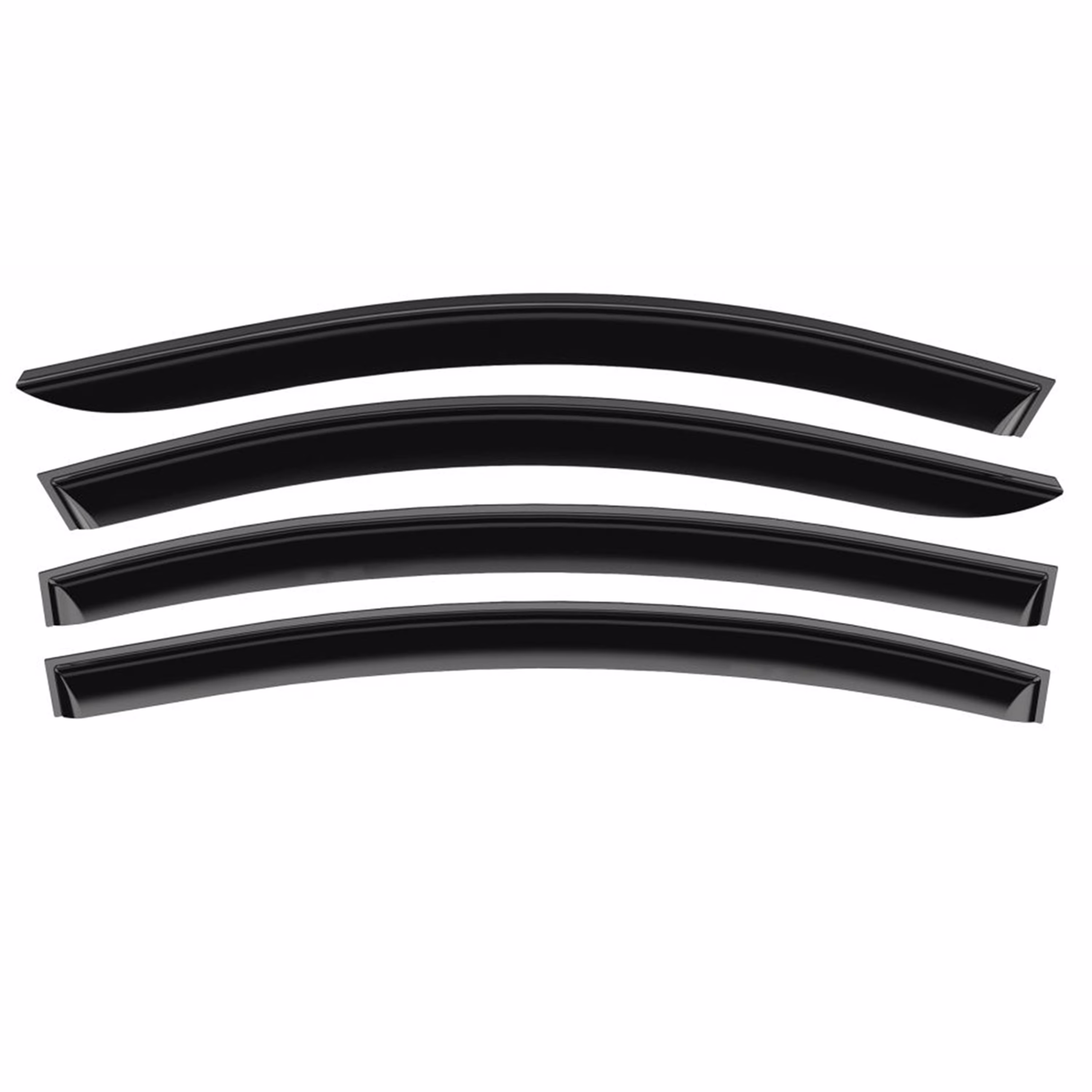 CLIM ART in-Channel Incredibly Durable Rain Guards for Ford Ranger 2019-2023 SuperCrew, Original Window Deflectors, Vent Deflector