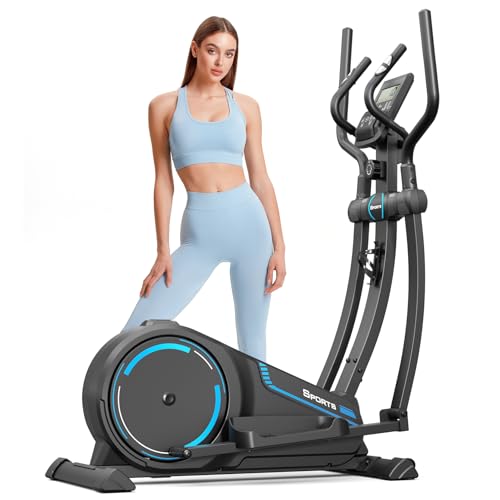 Dripex Elliptical Exercise Machine, Hyper-Quiet Magnetic Elliptical Machine for Home, Elliptical Training Machines with 16 Levels Resistance