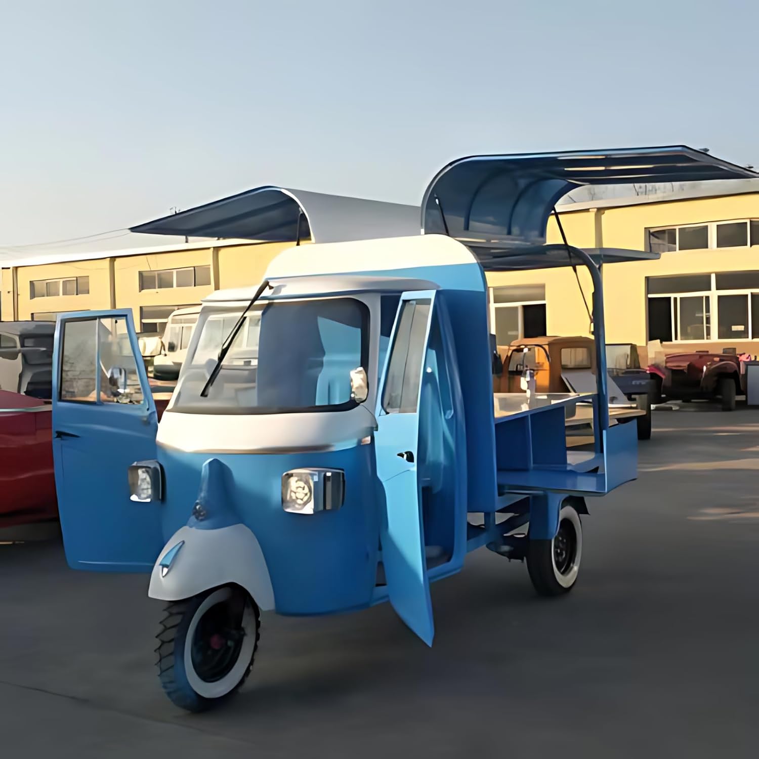 10.5FT Display Food Trailer, Concession Blue APE Food Trailer Kitchen Near Me