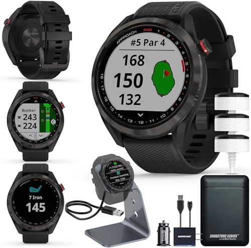 Garmin Approach S62 Golf Smartwatch | Large 1.3" Color Touchscreen | Scratch-Resistant Ceramic Bezel | QuickFit Bands | Compatible with Garmin Golf
