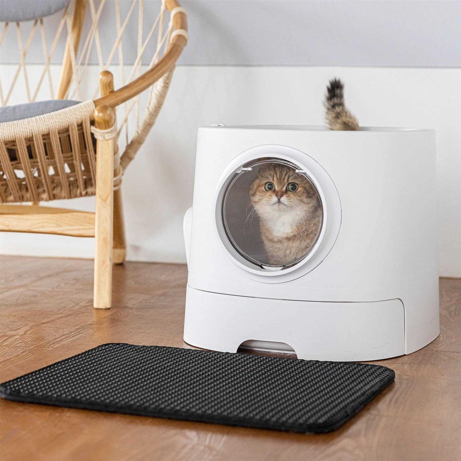 Hanamya Extra Large Cat Litter Box with Scoop, Front Entry and Top Exit CLB002WT - Pet Supplies online store