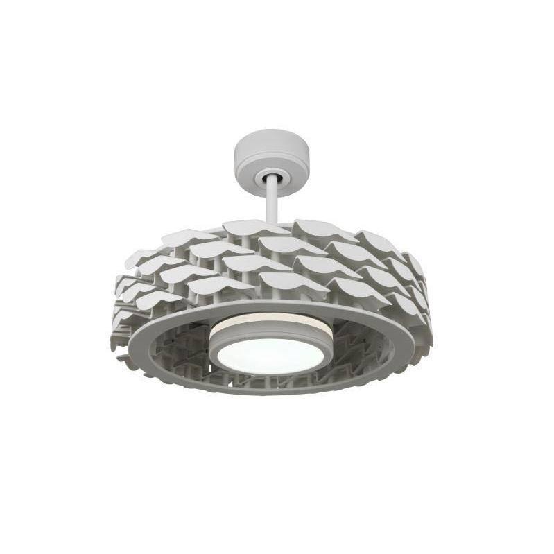 Lumio Bladeless Ceiling Fan, 6 Speeds with Dimmable LED Light White / 21x22