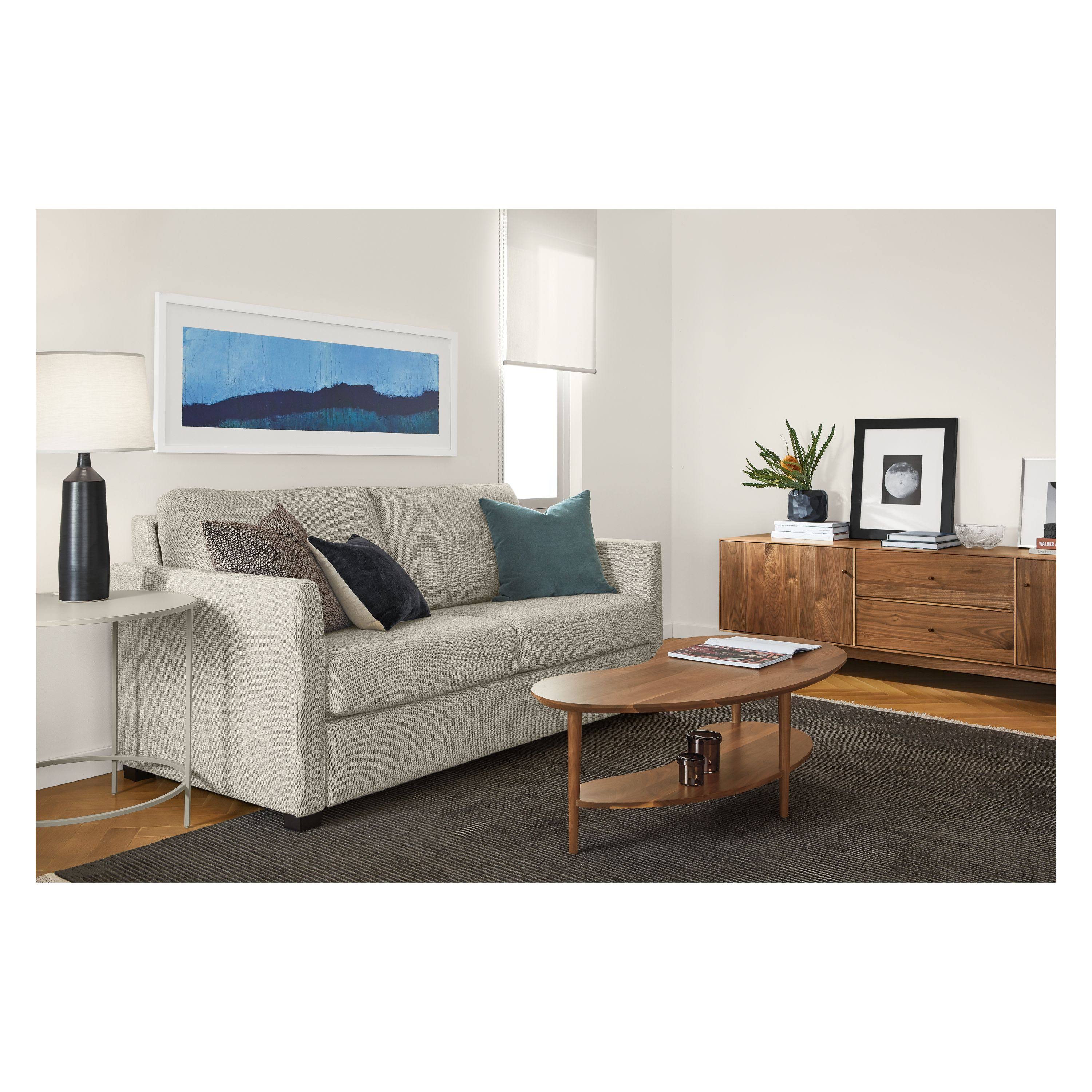 Room u0026 Board | Modern Slim Round End Table 25 Diameter 24H in Indigo Blue