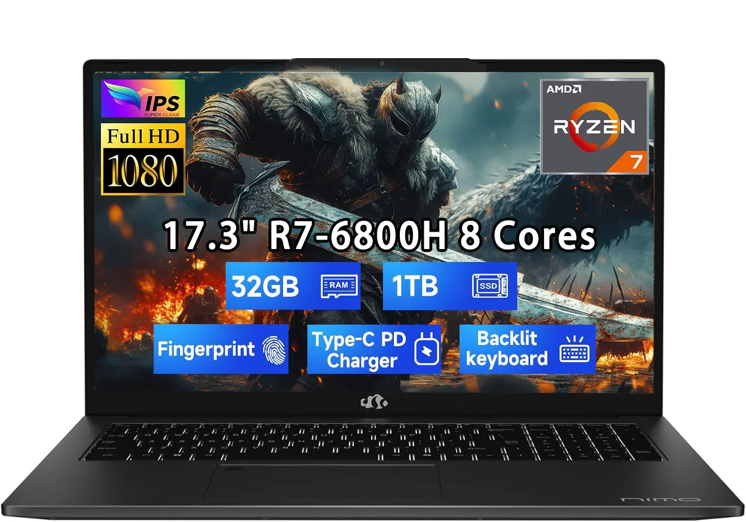 17.3" IPS FHD-Gaming-Laptop