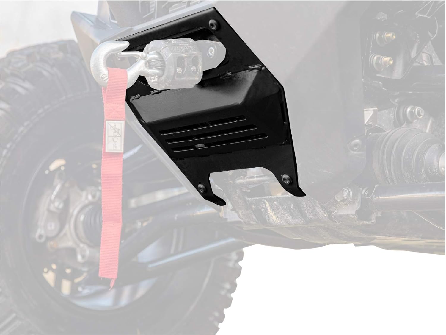 SuperATV 4500 lb Black Ops Winch with Heavy Duty Winch Mounting Plate for 2020+ Polaris RZR PRO XP/RZR PRO XP4 | Complete Winch & Winch Mount Kit
