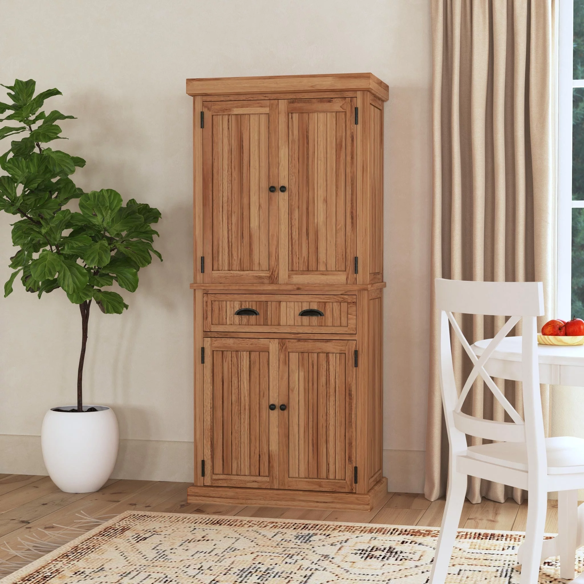 Homestyles Nantucket Wood Pantry in Brown