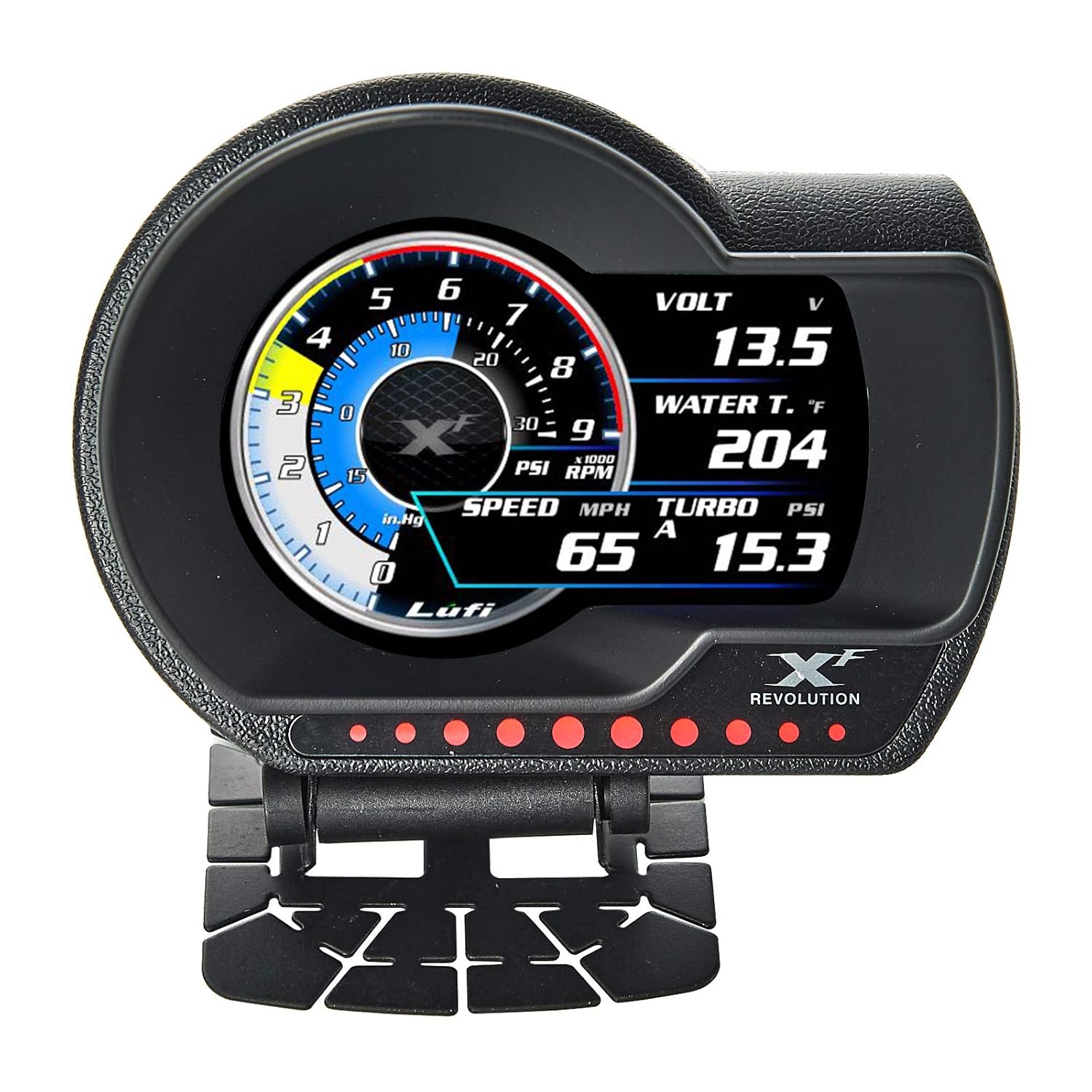 Lufi-Xf Multifunctional Obd2 Gauge, Heads Up Display, Obd2 Scanning Tool Combination Meter