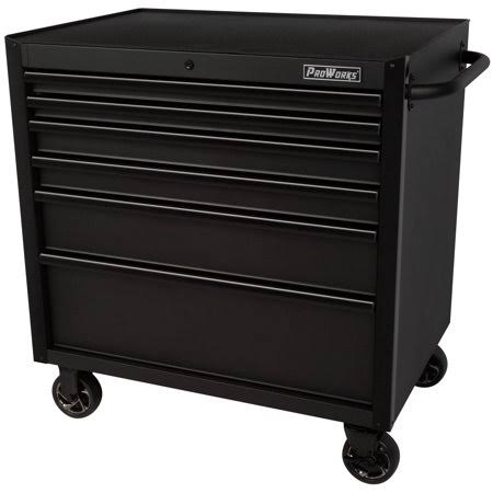 ProWorks 36-Inch Wide x 24.5-inch Deep 6-Drawer Rolling Tool Cabinet, W36tr6xd
