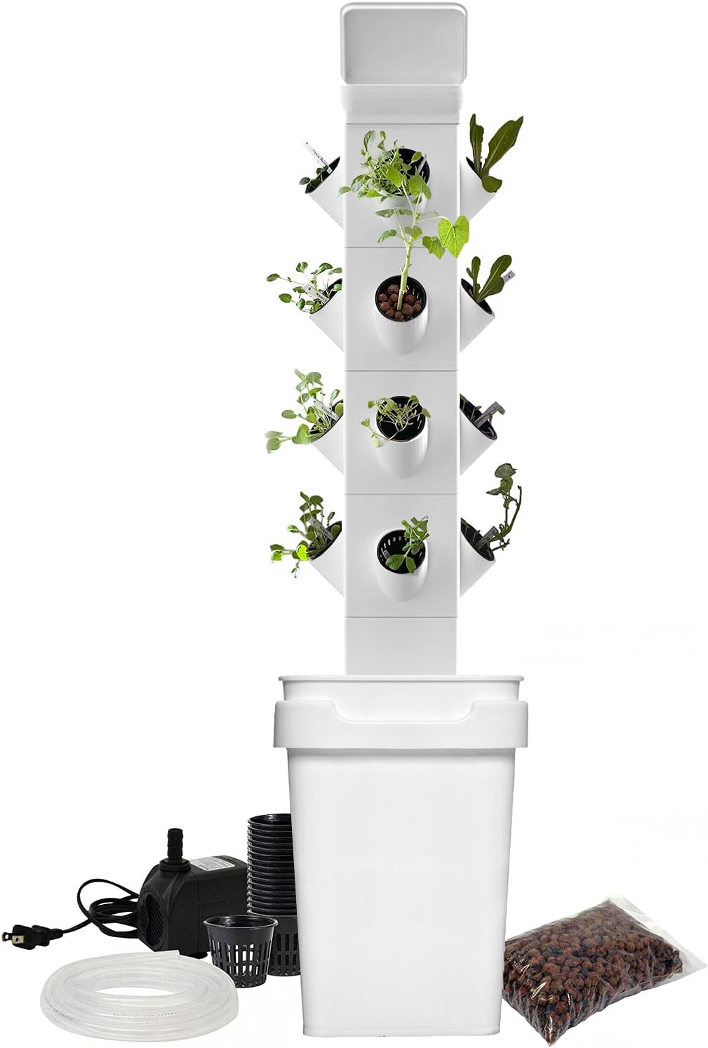 Vertical Hydroponic Garden Tower System Indoor Outdoor Home Grow Kit