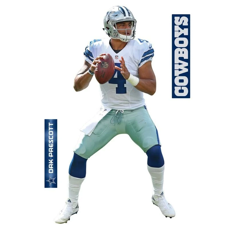 Fathead Dak Prescott Dallas Cowboys 3-Pack Life-Size Removable Wall Decal