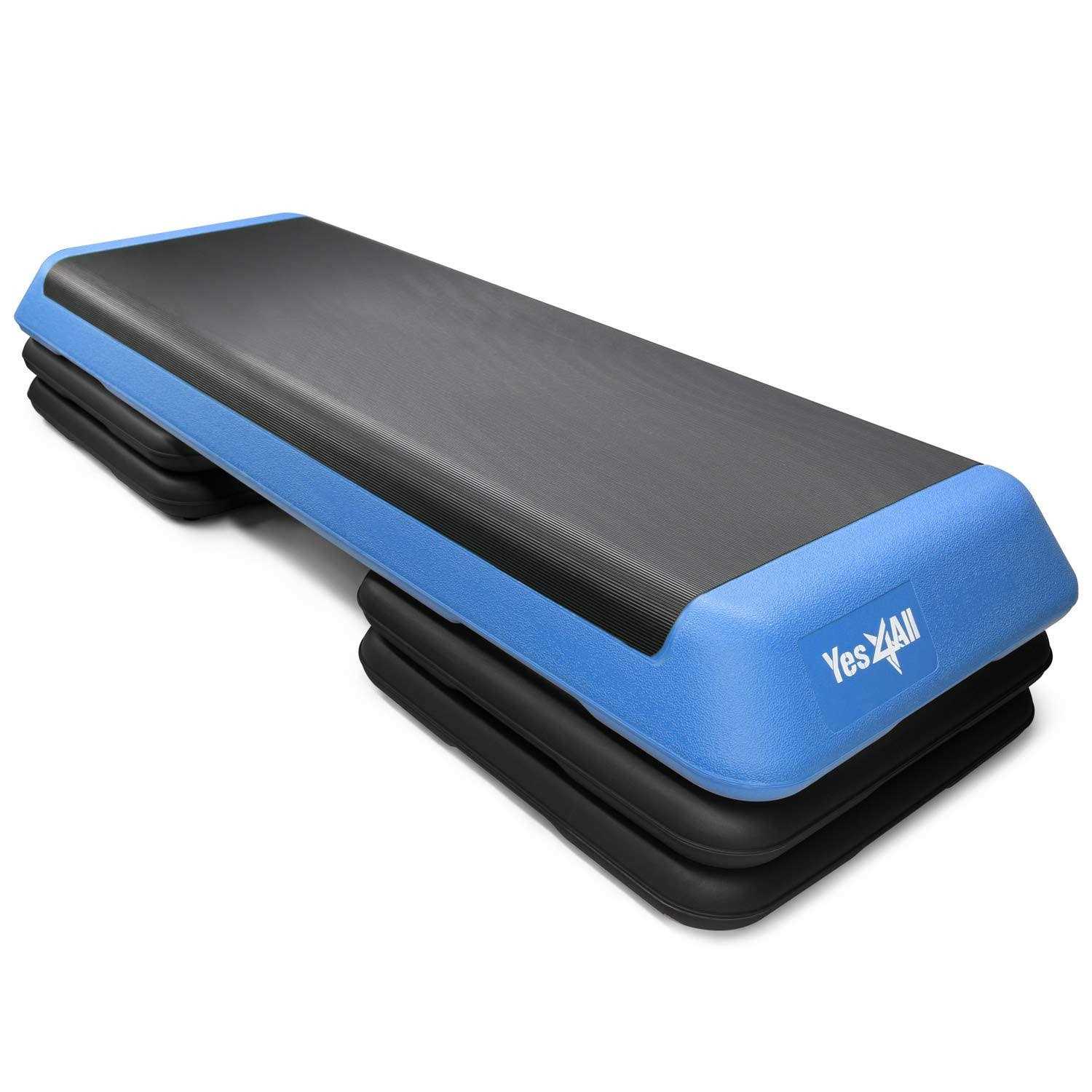 Yes4All Adjustable Aerobic Step Platform 4 Risers and - Sports Supplies Online Store