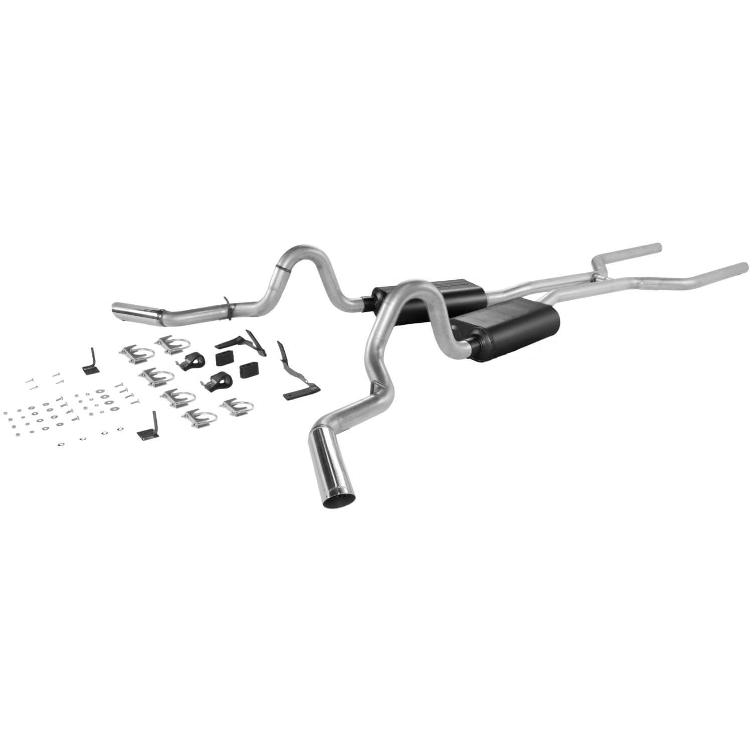 Flowmaster 17120 Header-back System - Dual Side Exit - American Thunder - Moderate/Aggressive Fits select: 1966-1972 CHEVROLET EL CAMINO