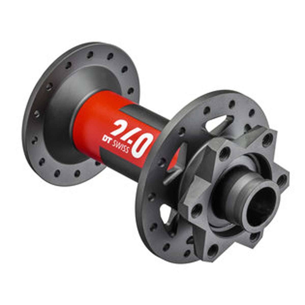 DT Swiss 240 Front Hub - 15 x 110mm - 6-Bolt - Black/Red