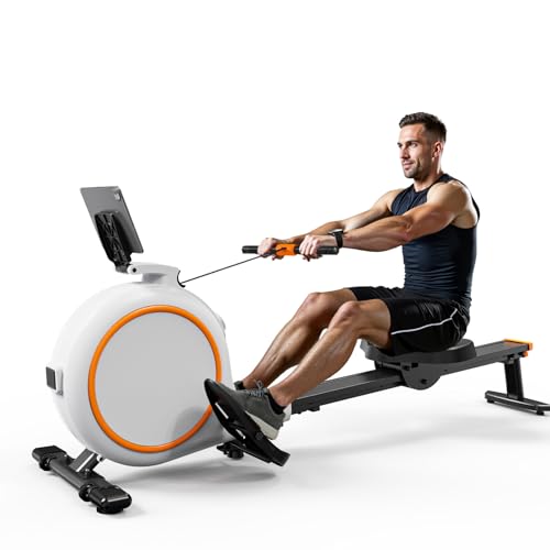 Rowing Machines for Home, Magnetic Rower with 32-Level Whisper-Quiet Resistance & 300LBS Weight Capacity