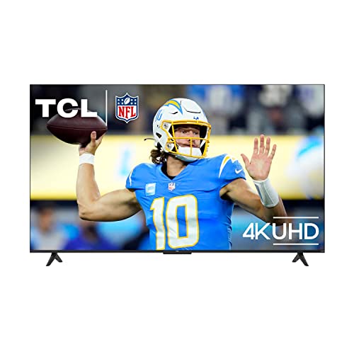 TCL 43-Inch Class S4 4K LED Smart TV with Roku TV (43S450R, 2023 Model), Dolby Vision, HDR, Dolby Atmos, Works with Alexa