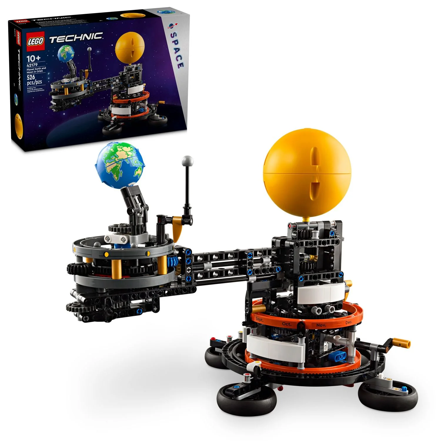 LEGO Technic Planet Earth and Moon in Orbit Building Set, Outer Space Birthday Gift for 10 Year Olds, Solar System Space Toy for Imaginative