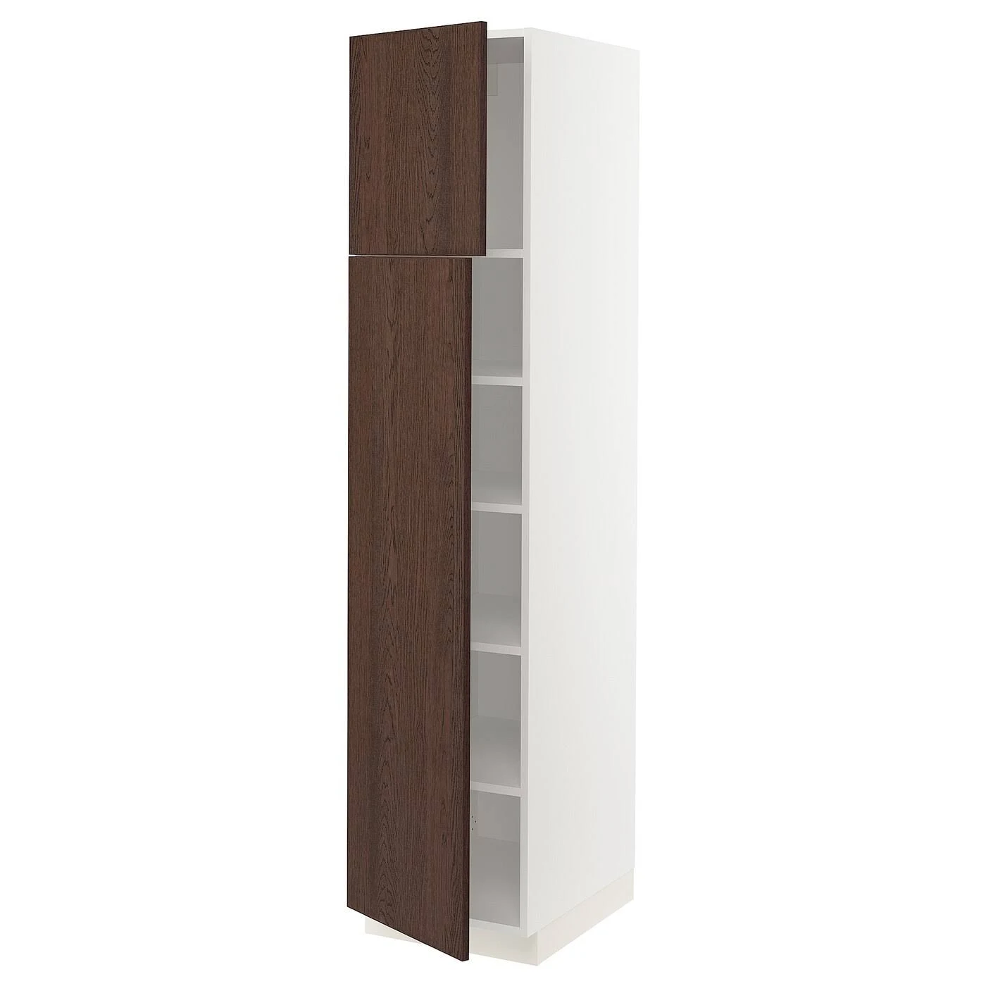 IKEA - SEKTION High Cabinet with shelves/2 Doors, white/Sinarp Brown, 18x24x80 39405387