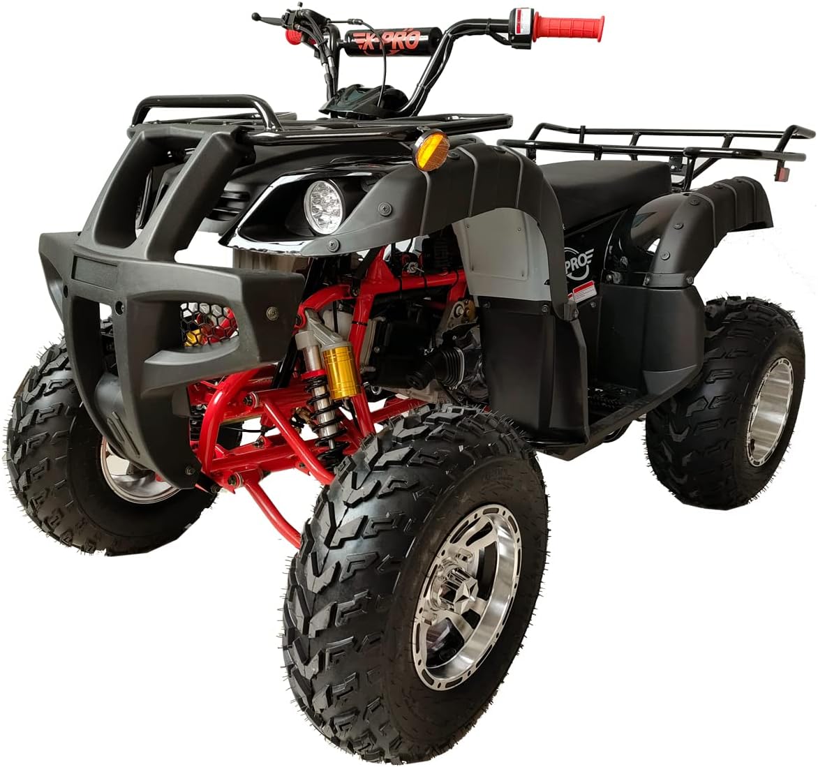 X-PRO 200 Utility ATV with Automatic Transmission w/Reverse, LED Headlight, Big 23/22 Aluminium Rim Wheels! (Factory Package, Green Camo)