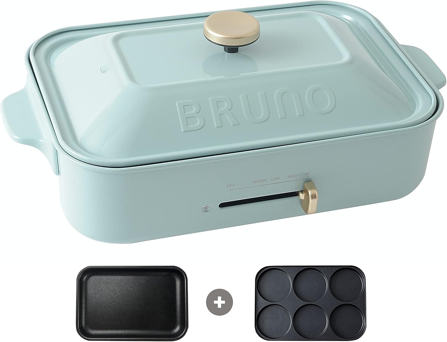 Bruno Multifunctional Electric Compact Hot Plate BOE021 Indoor Grill Electric Griddle Party Pancake Octopus Takoyaki Hotpot and Steamer NEW 120V