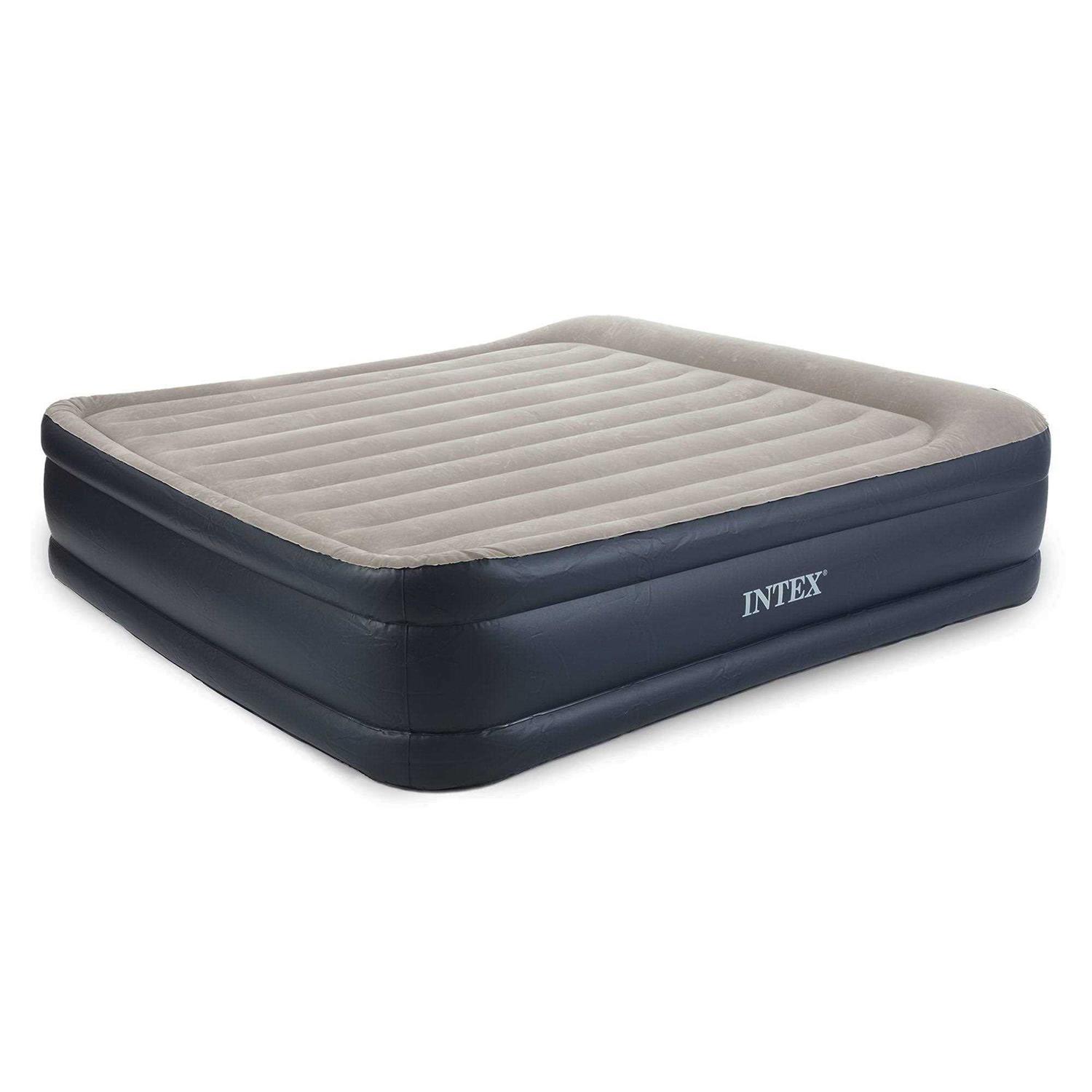 Intex Deluxe Pillow Rest Raised Air Mattress Built In Pump - Sports Supplies Online Store