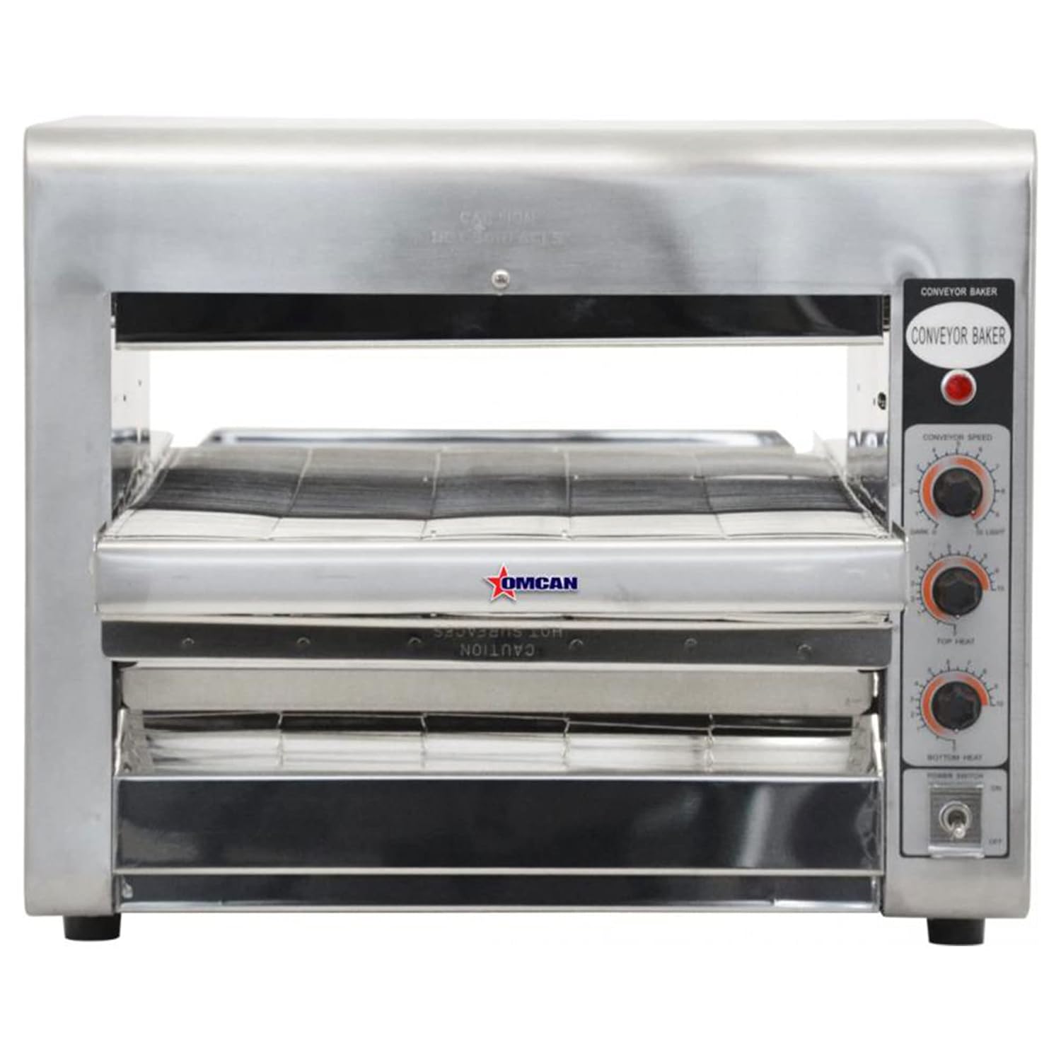 11387 14 Inch Wide Conveyor Belt Adjustable Heat and Speed Stainless Steel Infrared Baking Commercial Kitchen Toaster Oven