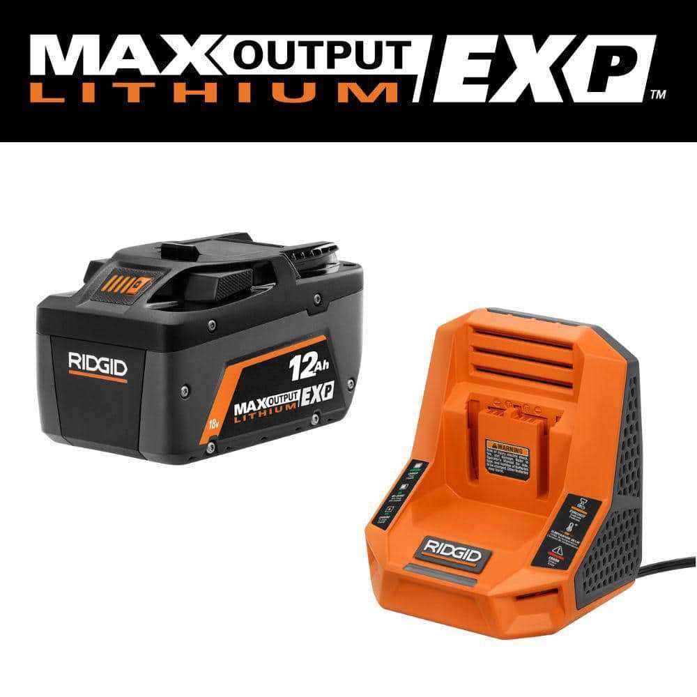 RIDGID 18V 12.0 Ah MAX Output EXP Lithium-Ion Battery with 18V Rapid Charger - Shop Hardware Tools Online Store