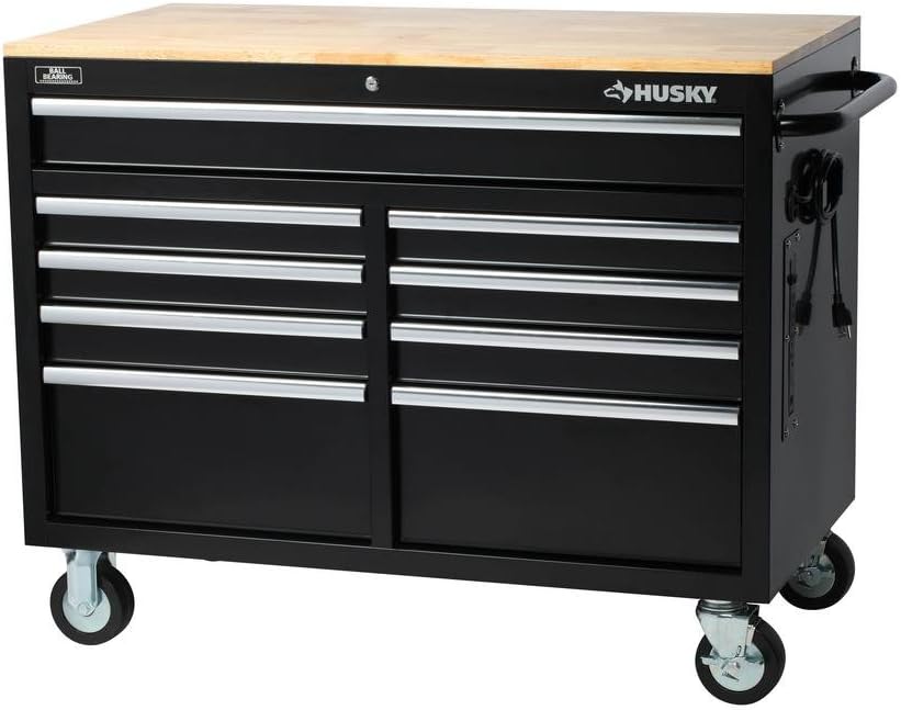 Husky Extra Deep 46 in. 9-Drawer Mobile Workbench