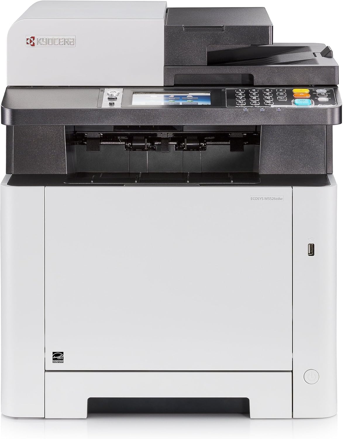 KYOCERA ECOSYS M5526cdw All-in-One Color Laser Printer (Print/Copy/Scan/Fax), 27 ppm, Up to Fine 1200 dpi, Gigabit Ethernet, Wireless & Wi-Fi Direct