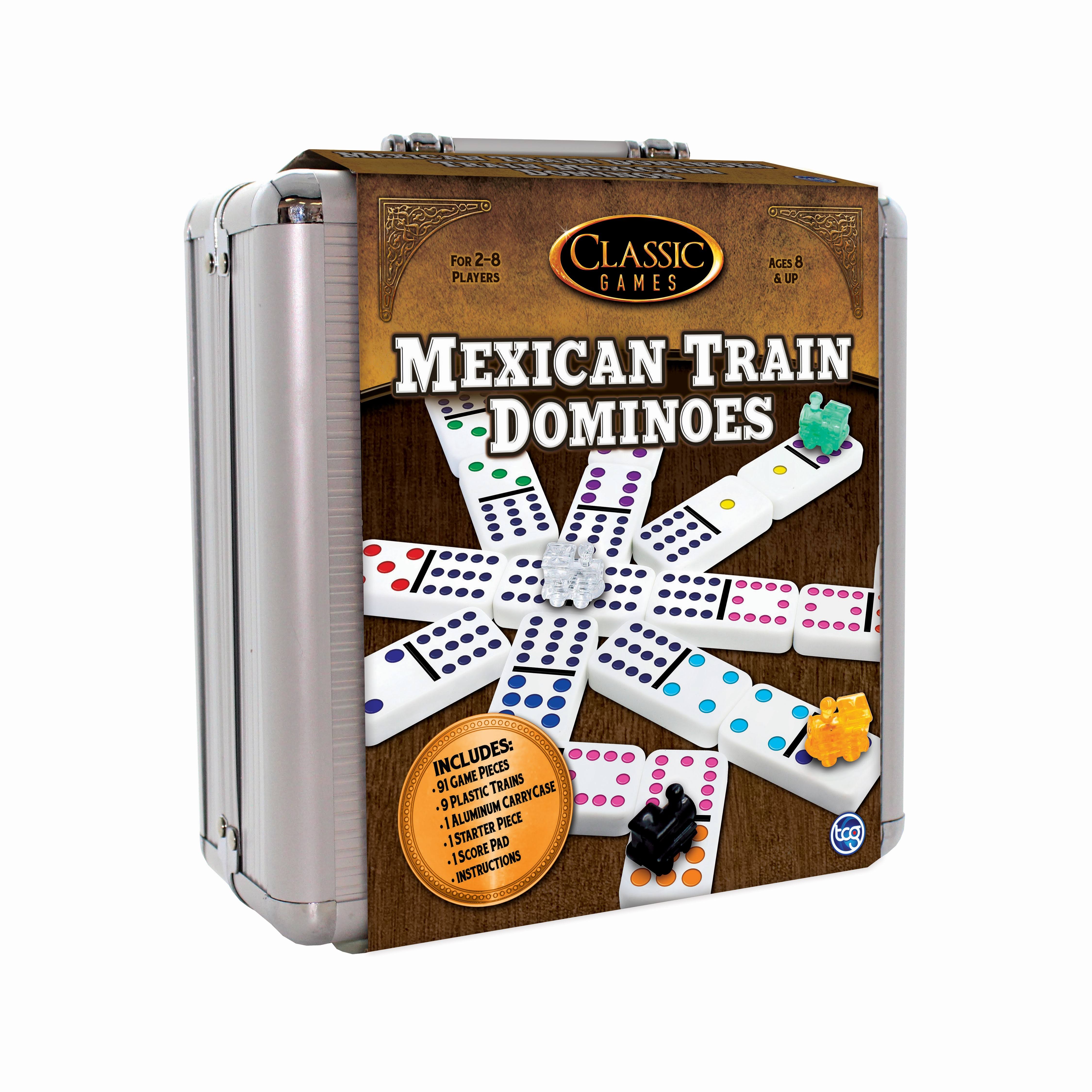 TCG Toys Mexican Train with Aluminum Case Dominos Game
