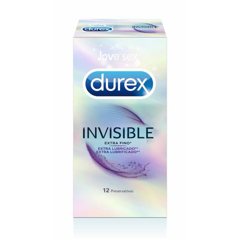 Invisible Extra Lubricated Condoms Durex (12 uds)