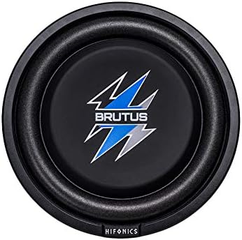 Hifonics BXS8D4 Brutus Shallow Mount Subwoofer (Black) – 8 Inch Subwoofer, 400 Watt, Car Audio System, 2 Inch Voice Coils, UV Rubber Surround