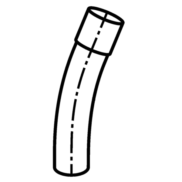 Carlon UA5FJB Sch 40 22.5 Degree Rigid Non-Metallic ELBOW; 2 inch, Belled, PVC
