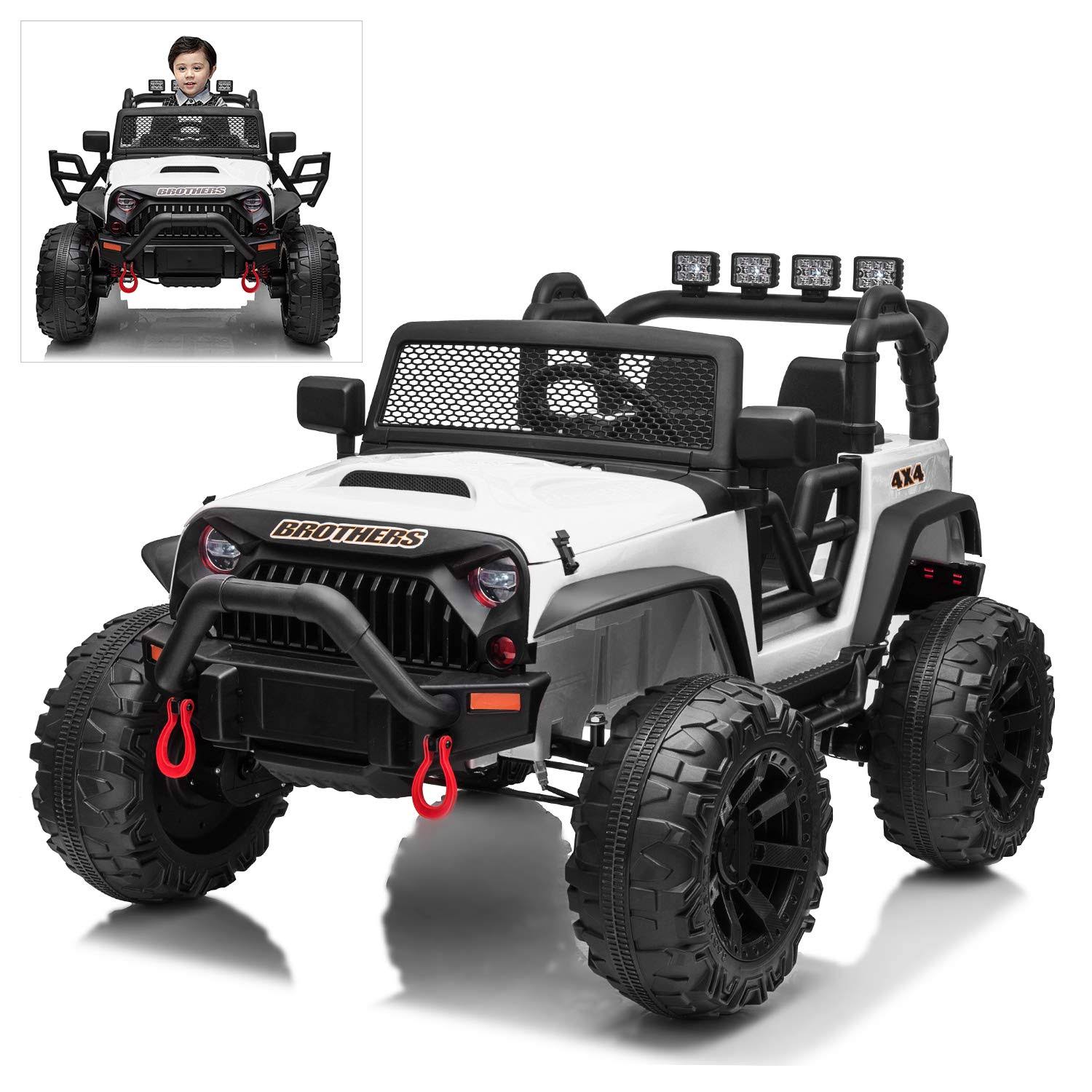 Modern-Depo 24V Kids Electric Ride on Car with Remote Control, 200W Ultra Powerful Motors Off-Road Truck for Boys Girls, Bluetoo