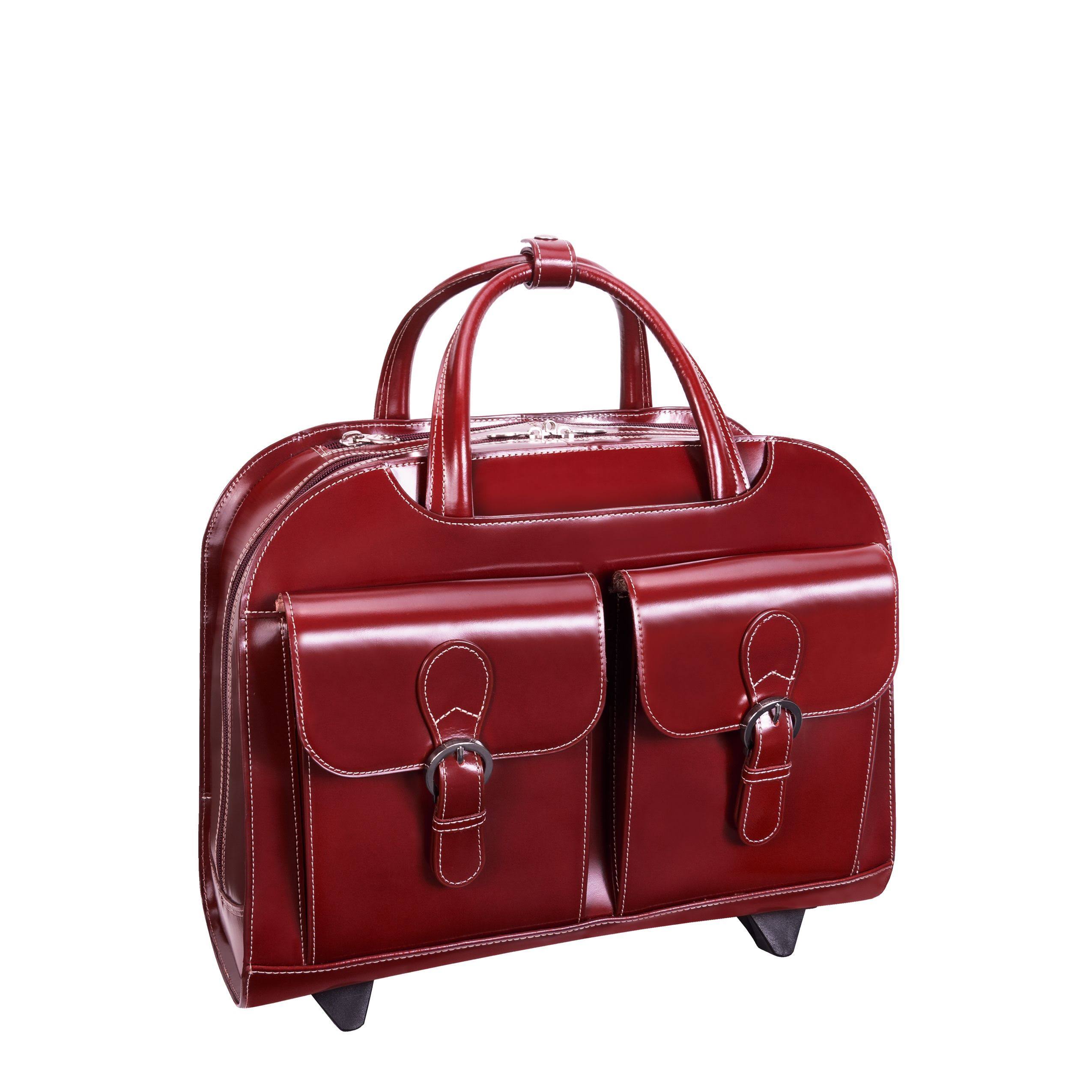 McKlein Davis Ladies' Wheeled Laptop Case - Red