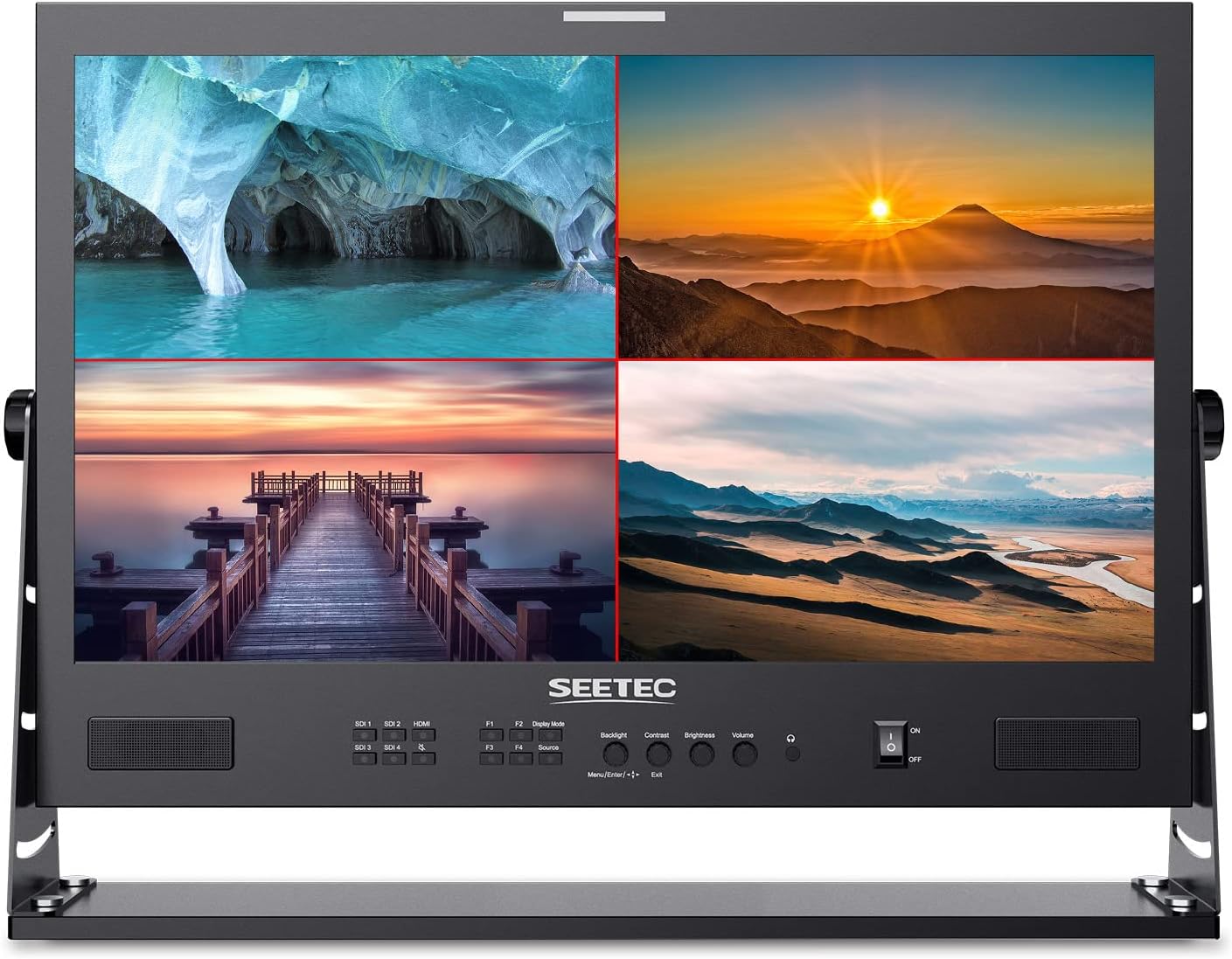 SEETEC ATEM215S 21.5 inch Multi Camera Broadcast Production Monitor with LUT Waveform HDR 3G SDI Input and Output HDMI Full HD 1920x1080