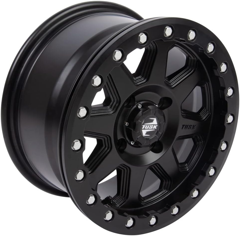 (4 Pack) 4/137 Tusk Uinta Beadlock Wheel 15x7 4.0 + 3.0 Matte Black For HONDA Talon 1000X 2019-2023