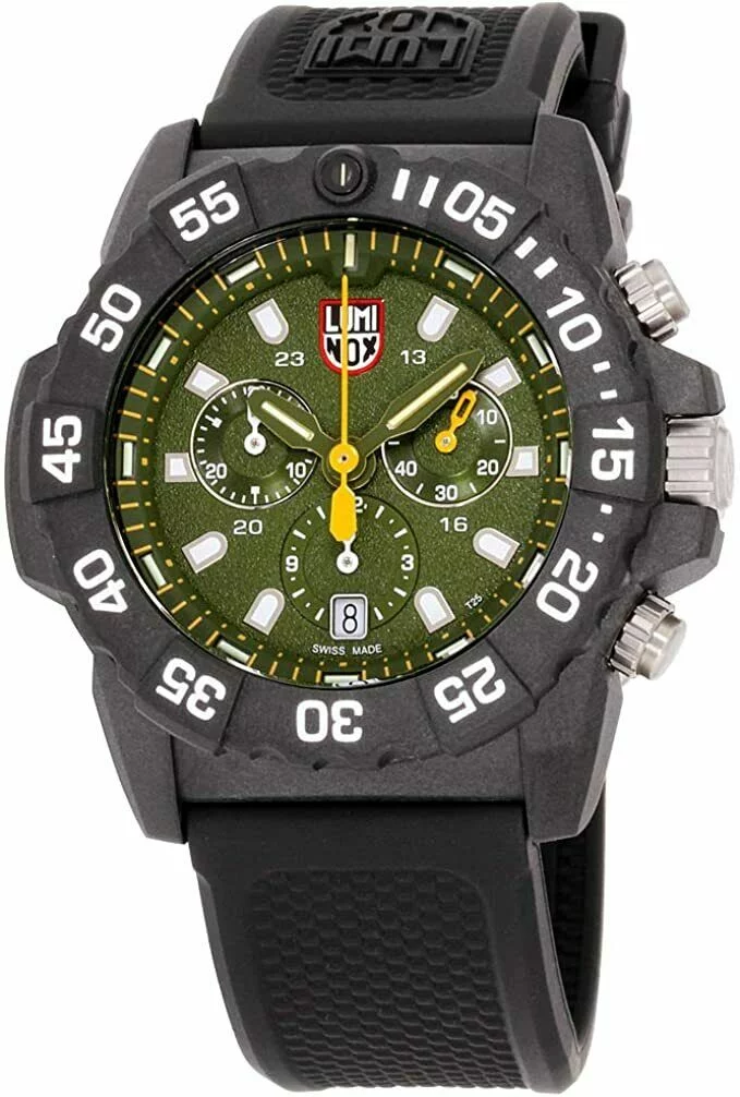 Luminox Navy Seal XS.3597 Green Dial Chronograph Swiss Quartz Men's Watch - Curated Treasures Market