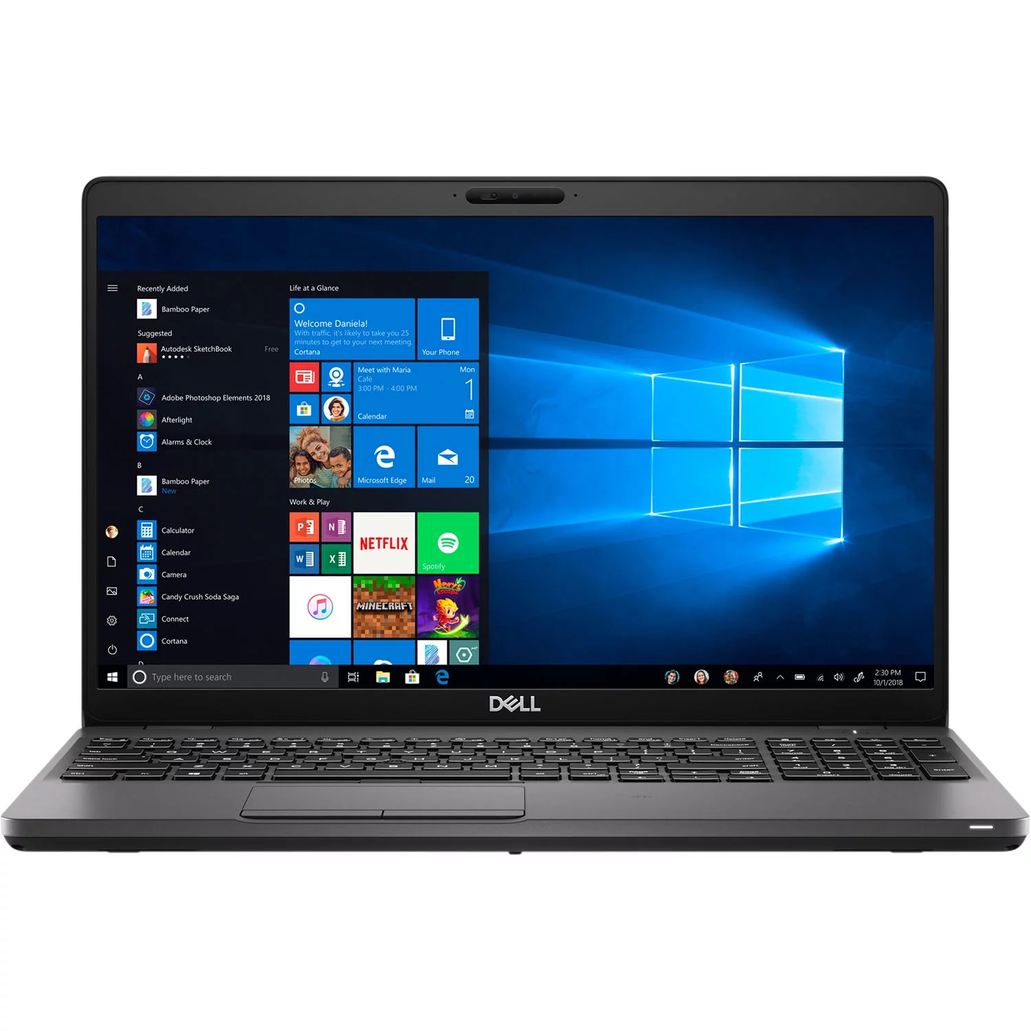 Dell Latitude 5500 15.6" Notebook - Core i5-8365U - 16GB RAM - 256GB SSD - UHD Graphics 620 - Windows 10 Pro - Black
