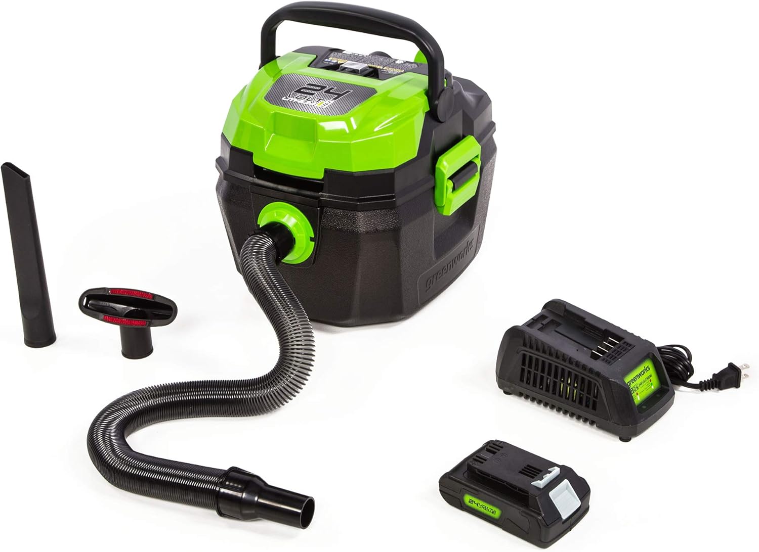 24V Cordless Wet/Dry Shop Vacuum, 2.0 Ah Battery Included BVU24211