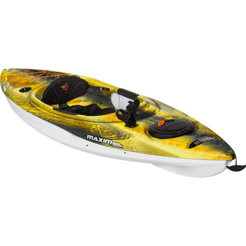 Pelican Maxim 100x Angler 10 ft Kayak Dark Yellow - Canoes/Kayaks/Sm Boats at Academy Sports