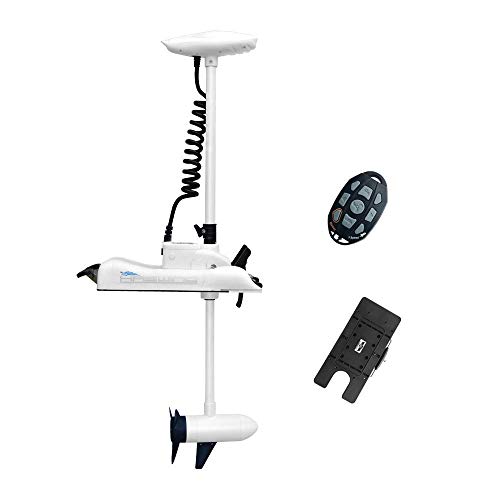 AQUOS Haswing White 12V 55LBS 48inch Bow Mount Trolling Motor with Remote Control