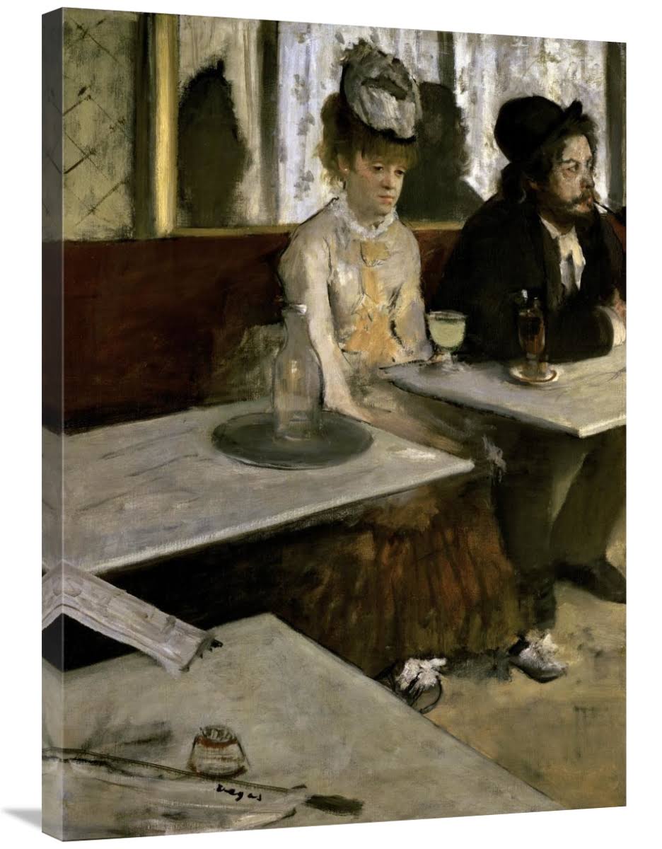 36 in. in A Cafe - Absinthe Art Print - Edgar Degas MI1281731