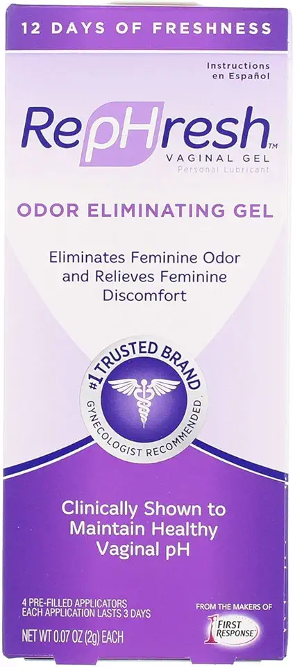 RepHresh Vaginal Gel, Odor Eliminating Gel, 4 ea (Pack of 2) - Kansas Nuitrition - HNZSDS