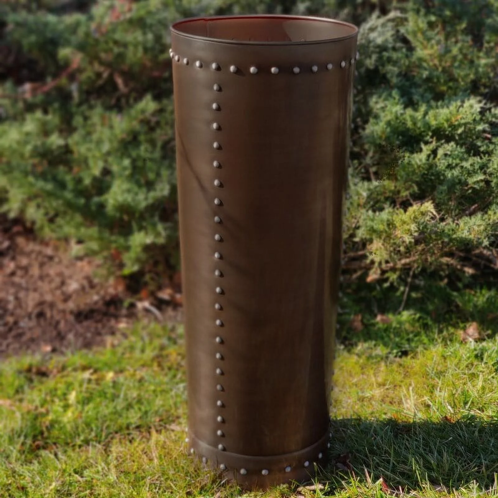 Good Directions Unique Tall Riveted Bronze Indoor/Outdoor Planter Bronze