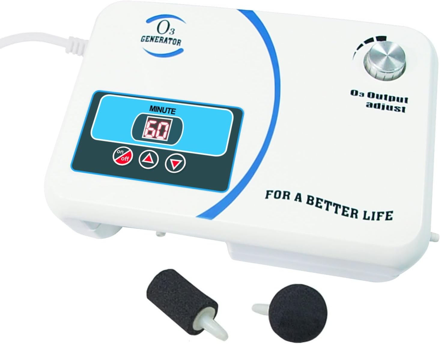Ozone Generator 500mG/hr Industrial O3 Air Purifier Deodorize, High Capacity Ozone Machine Odor Removal with Air Dryer/Timer/Adjustable Output