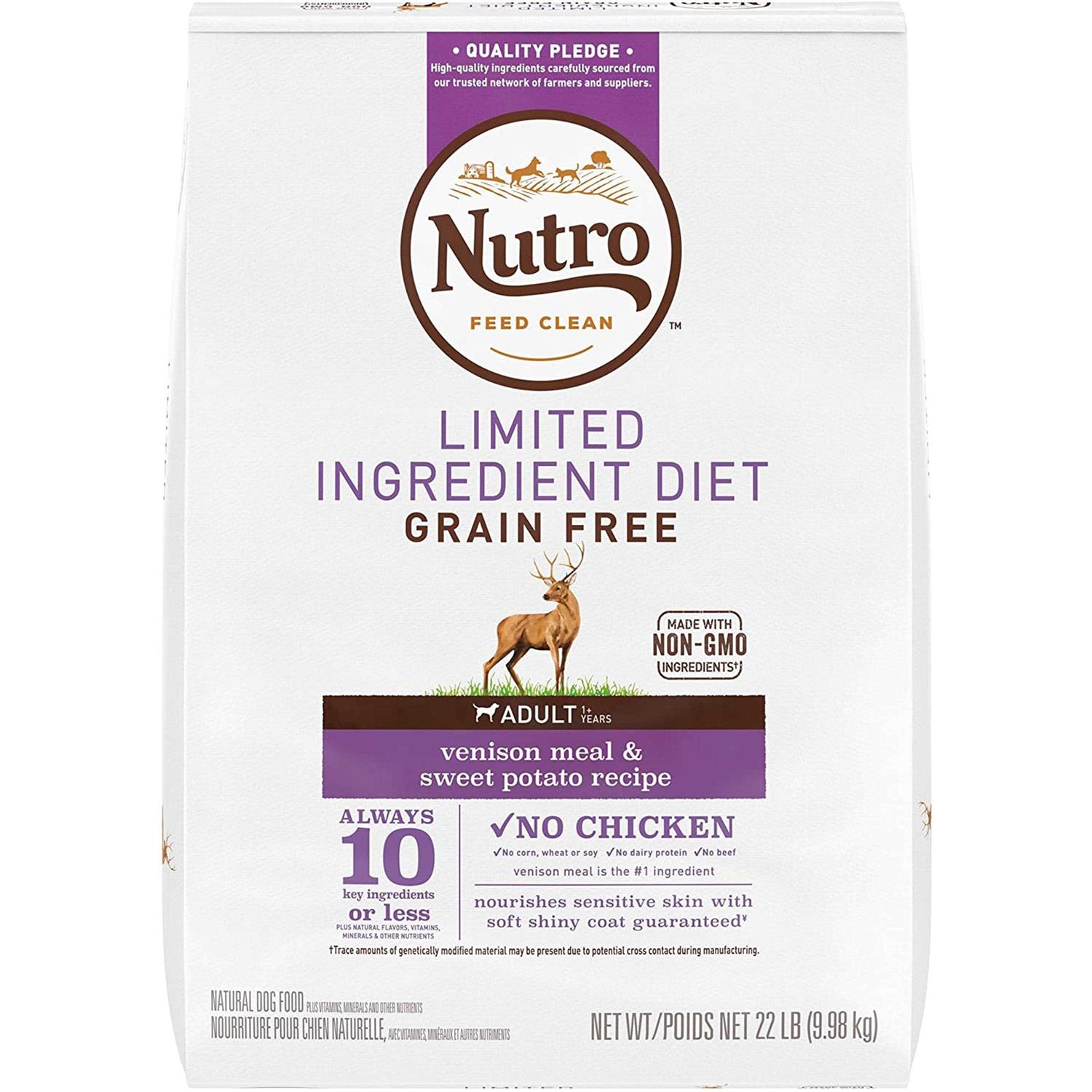 Nutro Limited Ingredient Diet Grain Free Adult Venison &amp; Sweet Potato Dry Dog Food - Pet Supplies online store