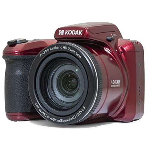 KODAK PIXPRO AZ405-BK 20MP Digital Camera 40X Optical Zoom 24mm Wide Angle Lens Optical Image Stabilization 1080P Full HD Video 3" LCD Vlogging