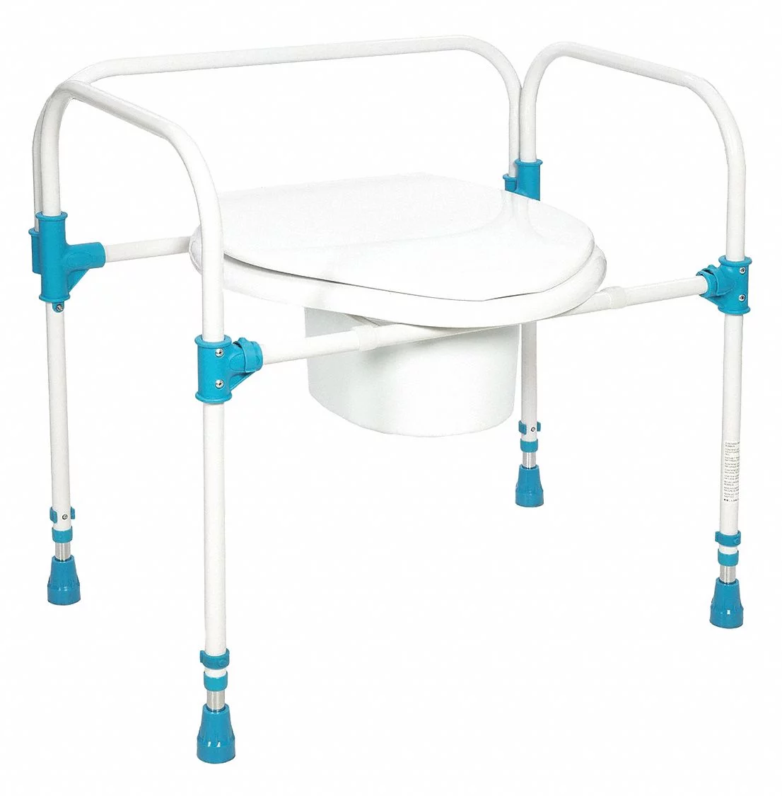 Big John Portable Commode Chair,Plastic,White  BJBC