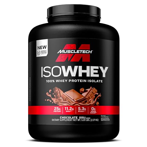 MuscleTech | IsoWhey | Whey Protein Isolate Powder| Muscle Builder for Men & Women | Post Workout Recovery Supplement | Chocolate | 2 lbs | 29